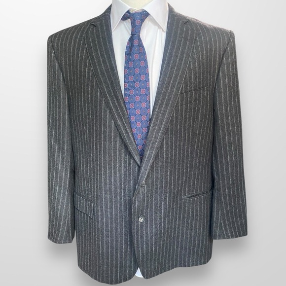 Brooks Brothers 1818 Regent Vitale Barberis Wool‎ Flannel Blazer Sport Coat 46R
